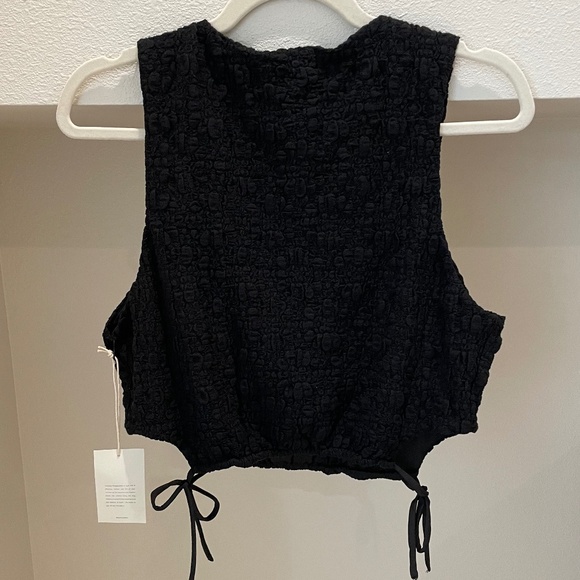 NWT Tularosa (Revolve) Crop Top Black Side Ties (Size XL but fits like M/L) - Picture 6 of 7